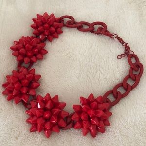 Chunky red necklace